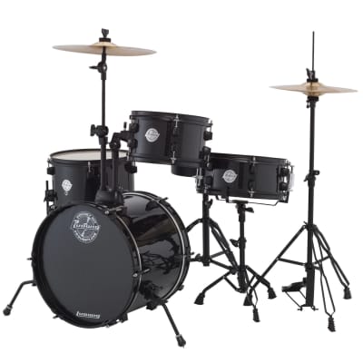 Ludwig LC178X016 Questlove Pocket Kit w/ Hardware & Cymbals, Black Sparkle image 1