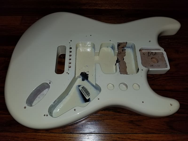 Fender Stratocaster Made In Mexico 2007 Cream White Guitar Body