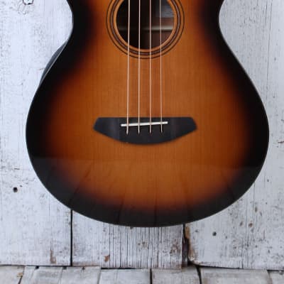 Breedlove Solo Pro Concerto Edgeburst Bass Acoustic Electric Bass Guitar w Case for sale