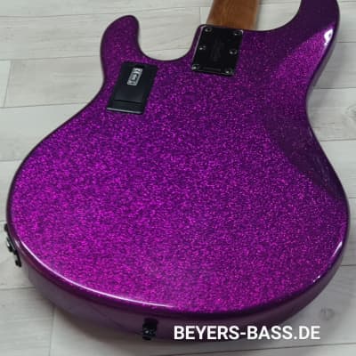Sterling by Music Man StingRay Ray35 Roasted Maple, Purple Sparkle image 6