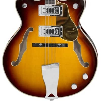 Eastwood Classic Series Laminate Semi-Hollow Maple Body & Neck 4-String Electric Tenor Guitar w/Gig Bag image 2