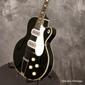 Silvertone H62 Espanada w/3ply Binding 1950s/1960s Black image 4