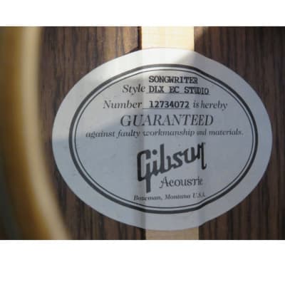 2014 Gibson Songwriter Deluxe Studio EC Electro Acoustic Guitar - Stunning! image 11
