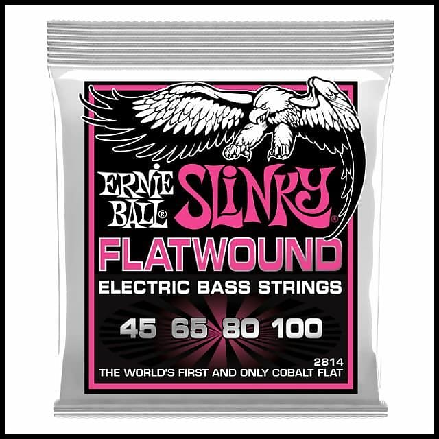Ernie Ball Super Slinky Flatwound Electric Bass Strings - 45-100 Gauge 2814 image 1