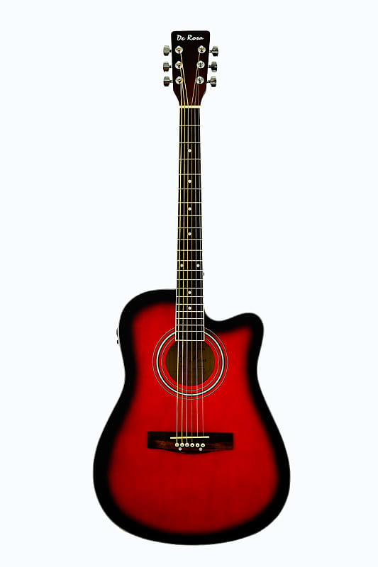 De Rosa GA300CE RDS Dreadnought Cutaway Basswood Top Maple Neck 6 String Acoustic Electric Guitar