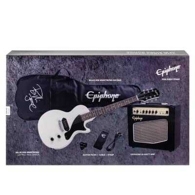 EPIPHONE BILLIE JOE ARMSTRONG SIGNATURE LES PAUL JUNIOR PLAYER PACK - CLASSIC WHITE for sale