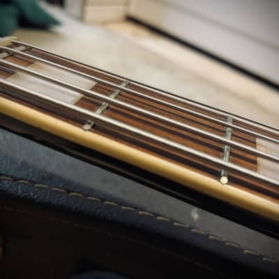 1960s Kent/Hagstrom Semi-Hollow ES-335 Style Short Scale 30" Sunburst Bass Guitar Made in Japan image 9