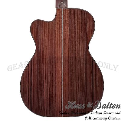 Huss & Dalton OM-C Custom Sinker Redwood & East Indian Rosewood handcrafted cutaway acoustic guitar image 6