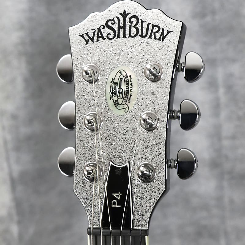 Washburn P4 Reissue Bigsby Nuno Bettencourt Signature Silver