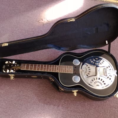 Morgan Monroe MSQ-100-BK Black Voodoo Square Neck Resonator Guitar W/Original Hard Case * FREE SHIPPING * image 13