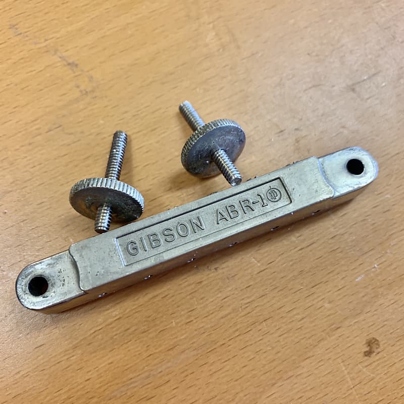 Gibson ABR-1 Tune-O-Matic Bridge No Wire 1950s-1960s Nickel Les