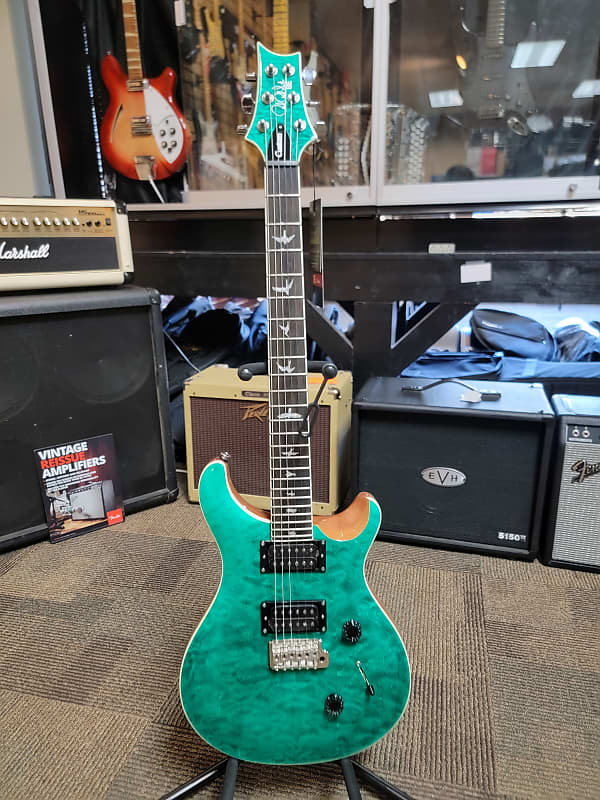 PRS SE Custom 24 Quilt - Turquoise | Reverb