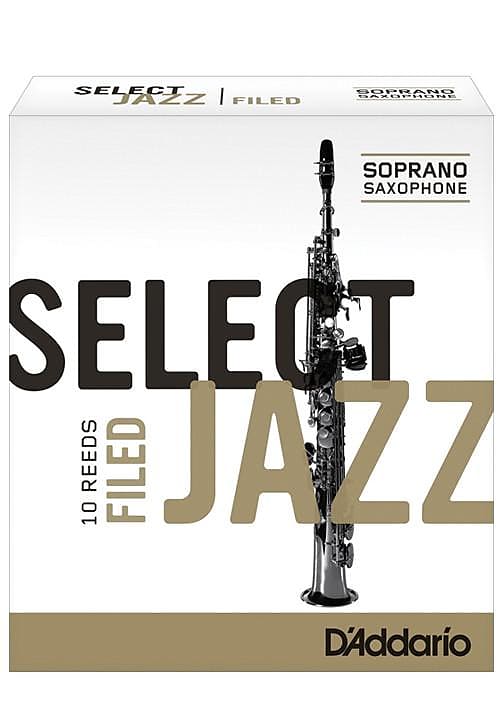 Rico Select Jazz Soprano Saxophone Reeds, Filed, Strength 2 Strength Soft, 10-pack image 1