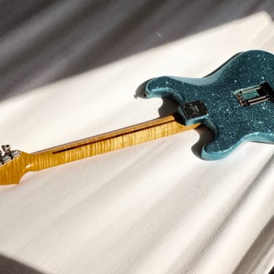 Fender Stratocaster - Marty Bell Sparkle Metal Flake finish - AAAAA Flame  Maple Warmoth neck | Reverb