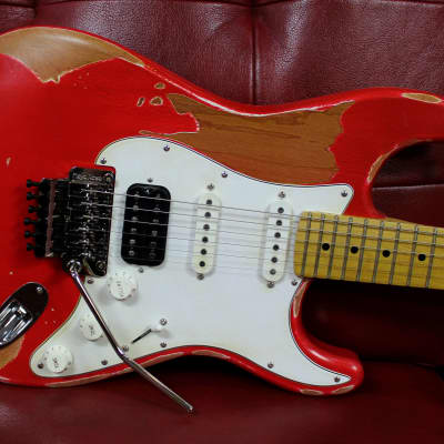 Palermo PG4 Mick Mars Replica 2024 - Aged Fiesta Red w/ Custom Seymour Stratocaster Pickups for sale