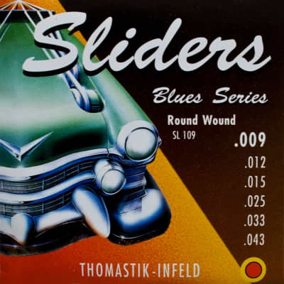 Thomastik-Infeld SL109 Blues Sliders Round-Wound with Silk Inlay Guitar Strings - Light (.09 - .43)
