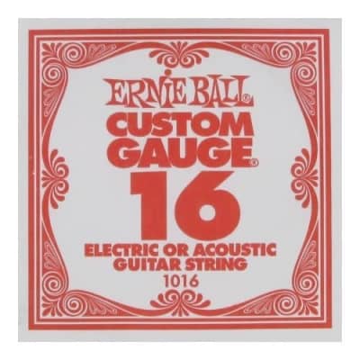 Ernie Ball .016 Single Plain Steel String image 1