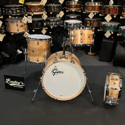 Limited Edition Gretsch Brooklyn Series 12/14/20" Drum Kit Set in Exotic Figured Ash w/ Matching 14" Snare Drum image 9