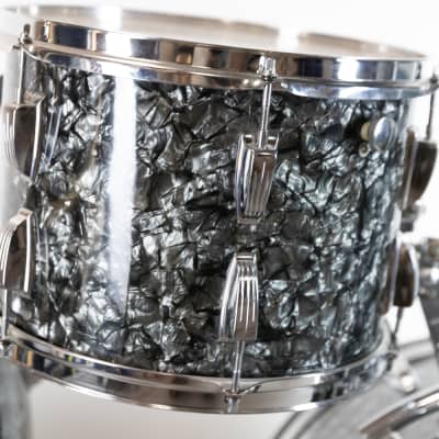 1970s Ludwig Black Diamond Pearl "Super Beat" Drum Set image 12