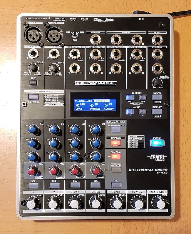 Roland Edirol M-10DX 10 Channel 24-BIT/96KHZ Digital Mixer With Build-In  Spectrum Analyzer