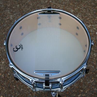 C&C Custom Drums abalone  5x14 snare drum  maple shell.  excellent condition. rare image 4