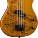 Luna Tattoo 30" Scale Bass Guitar - Satin Natural
