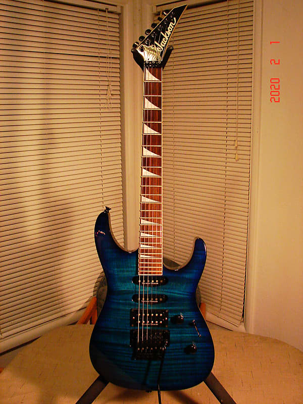 Jackson Stars Flamed Maple Top Electric Guitar Blue Made in