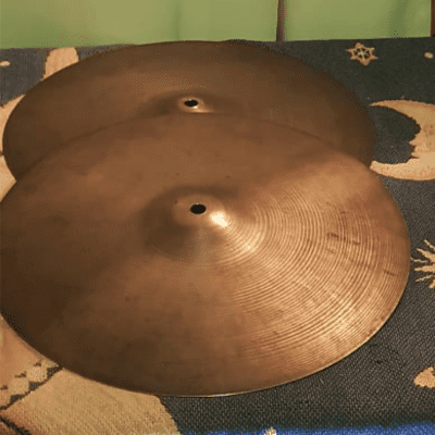 Vintage Zildjian 14" Hi Hats - 820g & 1315g - (see my other listings for two 20" vintage Zildjians to match!) image 3