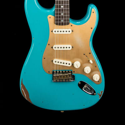 Fender Custom Shop Empire 67 Stratocaster Relic - Taos Turquoise over Copper #59518 for sale