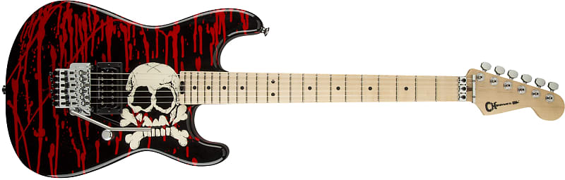 Charvel Warren DeMartini Signature Pro-Mod Blood and Skull, Maple Fingerboard, Blood and Skull Electric Guitar 2969171590 image 1