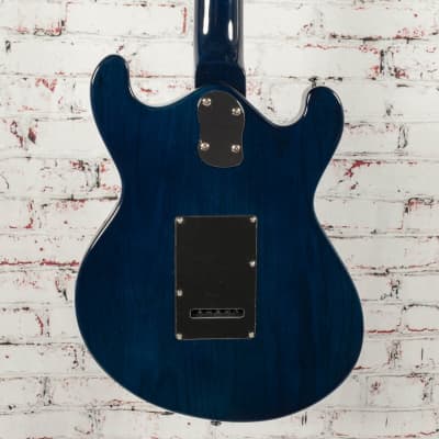 Danelectro 66BT Baritone Electric Guitar Transparent Blue image 7