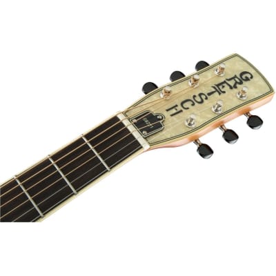 Gretsch G9221 Bobtail Steel Round-Neck and Body Resonator Guitar, Fishman Pickup (Weathered "Pump House Roof") image 5
