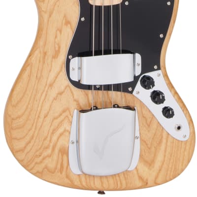 Vintage Reissued VJ74NAT Jazz Bass In Natural Finish image 1