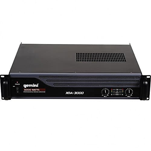 Gemini XGA-3000 Bridgeable PA Amplifier with Limiter 3000W | Reverb