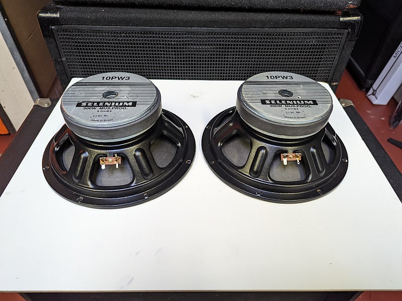 Matched Pair! Selenium 10PW3 Bass/Guitar/PA 300 Watt 10" Speakers - Look And Sound Excellent! image 1