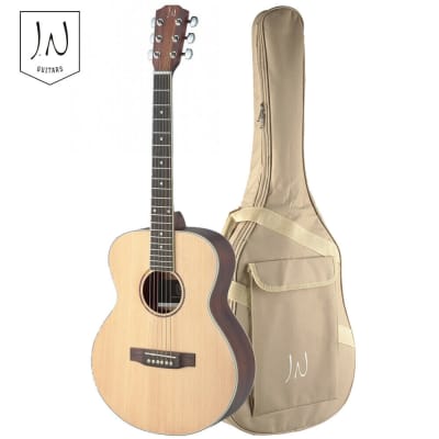 James Neligan ASY-A MINI LH Solid Spruce Top Mini Travel 6-String Acoustic Guitar w/Bag  For Lefty image 1
