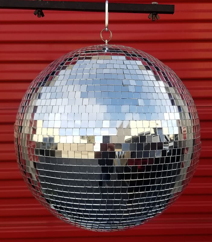 Unmarked (Likely ADJ) 20" Glass Mirror Ball with Hook 2000's Reverb