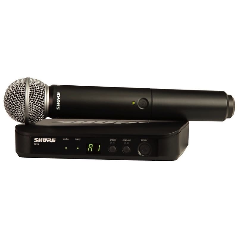 Shure BLX24/SM58 Handheld Wireless SM58 Microphone System, Band H10 (542-572 MHz) image 1