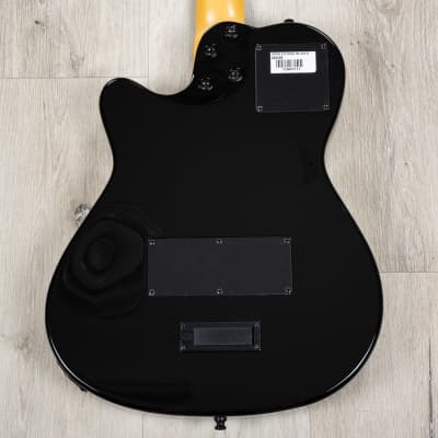Godin 048588 A12 Black HG 12-String Guitar, Solid Cedar Top, Gloss Black Finish image 4