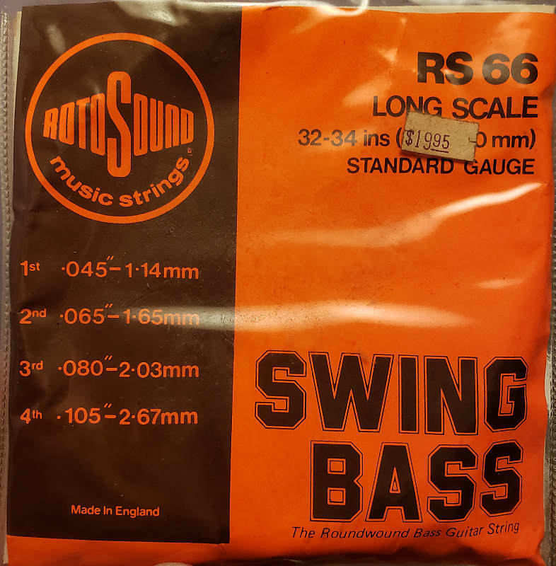 Rotosound Rs 66 Swing Bass Electric Bass Strings 1980s Reverb