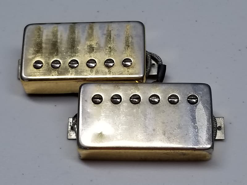 1981 Gibson Tim Shaw PAF Humbucker Set - Gold Covers