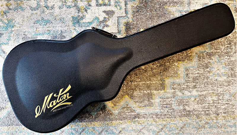 Maton Guitar Case With Vintage Gold Plush Interior For | Reverb