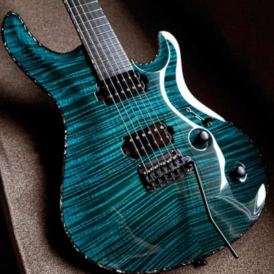 Mayones Regius 8 8-String Baritone Scale Electric Guitar Quilted Maple Top  Trans Negative Fade Burst | Reverb