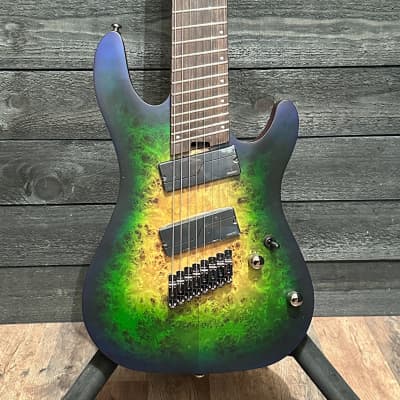 Cort KX500FF Multi-Scale 7-String Fanned Fret EMG Pickups Star Dust Green  Blue Fade - Open Box MINT | Reverb