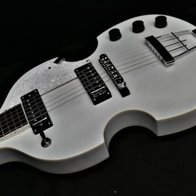 Hofner HI-459-PE PW Beatle 6 String Electric Guitar Pearl White Violin Body Shape image 1