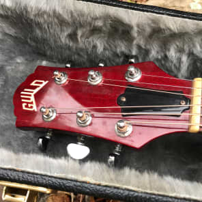 Nice 1990 Westerly, Rhode Island Guild D-15WG Red Transparent Red with TKL HSC image 11
