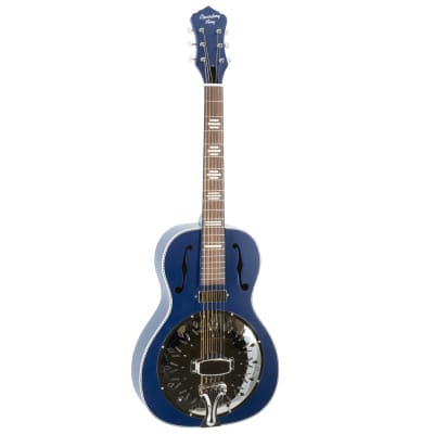 Recording King Size 0 A/E Resonator Guitar,  Matte Blue for sale