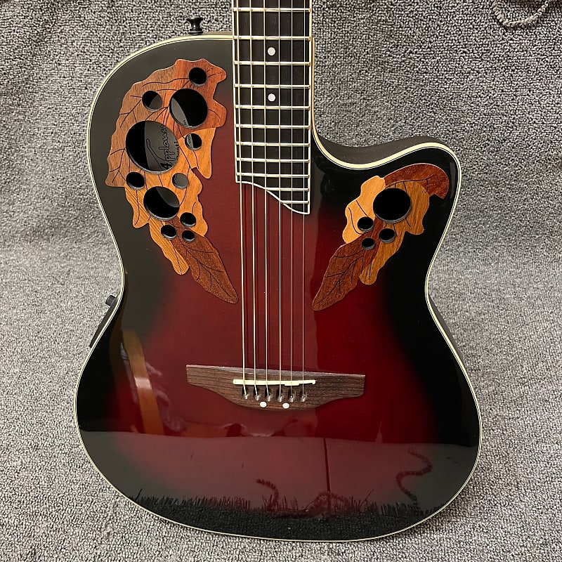 Applause by Ovation AE148 Acoustic/Electric Guitar Red Burst