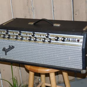 Immagine Fender  PA 100 1973 Silverface / PA or Guitar Amp Head 100 Watts All Tube Amp! - 1