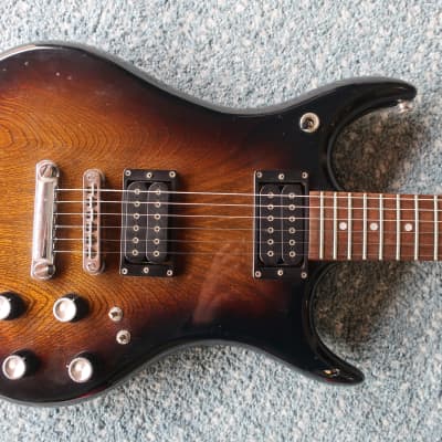 Vintage 1980s Vantage X-88 Electric Guitar Matsumoku MIJ Case Extremely Clean Brownburst image 2
